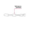 441811 44181 - Metro de cadena de 8 mm de plástico blanca, carrete de 25 m