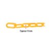 441822 44182 - Metro de cadena de 8 mm de plástico amarilla, carrete de 25m