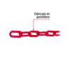 44186 - Metro de cadena de 8 mm de plástico roja, carrete de 25 m
