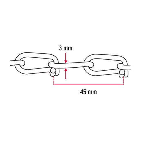 44192 - Metro de cadena tipo Víctor de 3.0 mm en carrete de 30 m