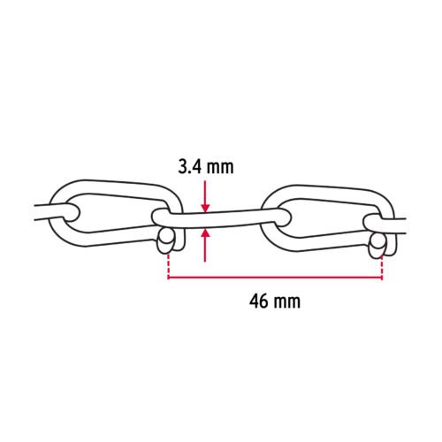 44193 - Metro de cadena tipo Víctor de 3.4 mm en carrete de 30 m