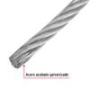 442071 44207 - Metro de cable rígido 1/4" de acero 7x7 hilos, 75 m, FIERO