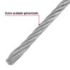 442111 44211 - Metro de cable flexible 1/8" de acero 7x19 hilos, 75 m