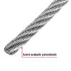 442131 44213 - Metro de cable flexible 1/4" de acero 7x19 hilos, 75 m