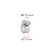 442333 44233 - Bolsa c/10 abrazaderas sin fin reforzadas # 6, 1/2 - 3/4"