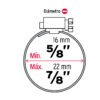 442341 44234 - Bolsa c/10 abrazaderas sin fin reforzadas # 8, 5/8 - 7/8"