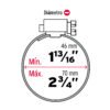 442421 44242 - Bolsa c/5 abrazaderas sin fin reforzadas #36,1-13/16 -2-3/4"