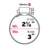 44243 - Bolsa c/5 abrazaderas sin fin reforzadas #40, 2-1/4 - 3"