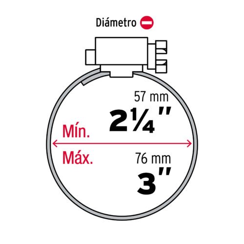 44243 - Bolsa c/5 abrazaderas sin fin reforzadas #40, 2-1/4 - 3"