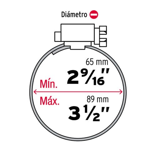 44245 - Bolsa c/5 abrazaderas sin fin reforzadas #48,2-9/16-3-1/2"