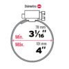 442471 44247 - Bolsa c/5 abrazaderas sin fin reforzadas #56, 3-1/16 - 4"