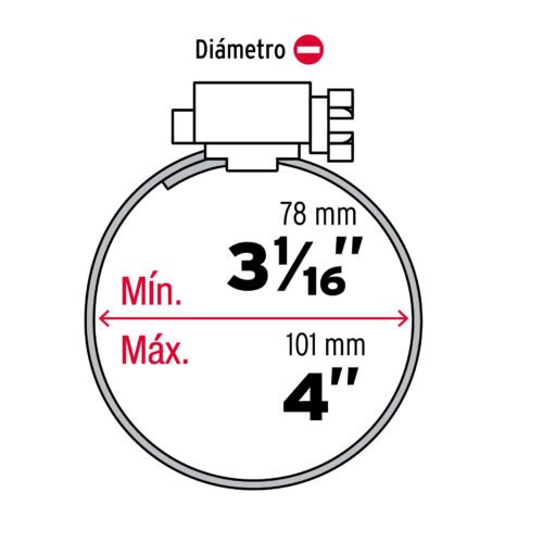 442471 44247 - Bolsa c/5 abrazaderas sin fin reforzadas #56, 3-1/16 - 4"
