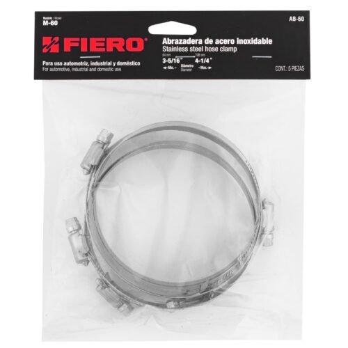 442485 44248 - Bolsa c/5 abrazaderas sin fin reforzadas #60, 3-5/16-4-1/4"