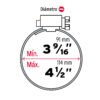 44249 - Bolsa c/5 abrazaderas sin fin reforzadas #64, 3-9/16-4-1/2"
