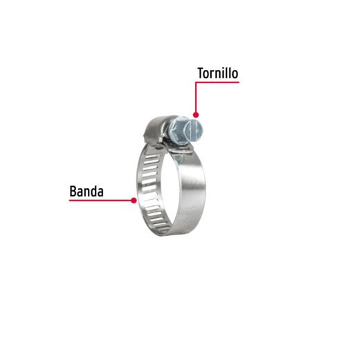 442562 44256 - Bolsa c/10 abrazaderas mini sin fin reforzadas #7, 1/2 -7/8"