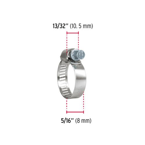 442564 44256 - Bolsa c/10 abrazaderas mini sin fin reforzadas #7, 1/2 -7/8"
