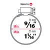 442571 44257 - Bolsa c/10 abrazaderas sin fin reforzadas #7, 9/16 - 1-1/16"