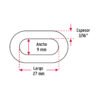 44261 - Metro de cadena pulida de 3/16", 65 m en cubeta, FIERO