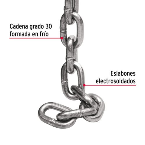 44264 - Metro de cadena pulida de 3/8", 10 m en cubeta, FIERO