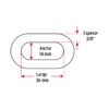44264 - Metro de cadena pulida de 3/8", 10 m en cubeta, FIERO