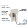 44266 - Monomando para regadera sin desviador, satín, FOSET KUBO