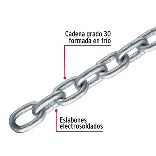44269 - Metro de cadena galvanizada de 1/8", 75 m en cubeta, FIERO