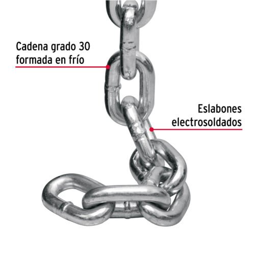 44274 - Metro de cadena galvanizada de 1/2", 5 m en cubeta, FIERO