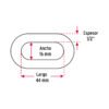 44274 - Metro de cadena galvanizada de 1/2", 5 m en cubeta, FIERO