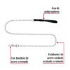 44281 - Cadena de paseo para perro de 1.2 m x 2.5 mm, FIERO