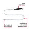 44282 - Cadena de paseo para perro de 1.2 m x 3 mm, FIERO
