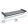 44288 - Repisa portatoallas, negro, FOSET RIVIERA