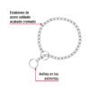44290 - Collar de entrenamiento para perro, 45 cm, eslabón 2.5 mm