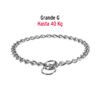 44292 - Collar de entrenamiento para perro, 55 cm, eslabón 3.5 mm