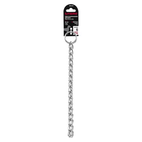 44292 - Collar de entrenamiento para perro, 55 cm, eslabón 3.5 mm