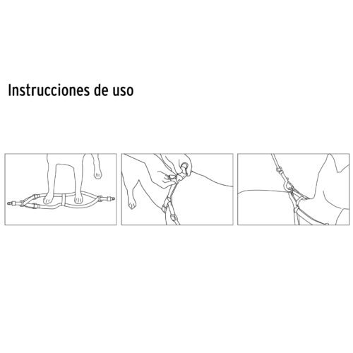 44294 - Correa con pechera para perro, 1 cm ancho, FIERO