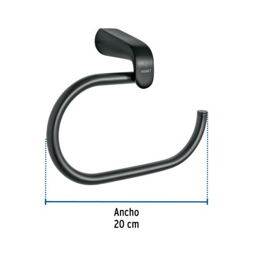 44297 44297 - Toallero argolla, negro, FOSET RIVIERA