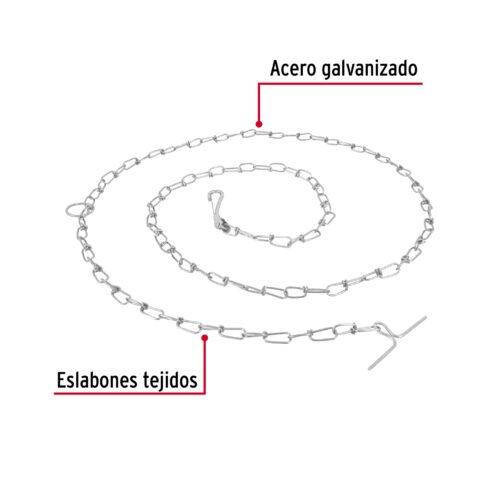 44312 - Cadena de 1.8 m de amarre para perro, 1.7 mm, FIERO
