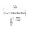44312 - Cadena de 1.8 m de amarre para perro, 1.7 mm, FIERO