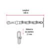 44313 - Cadena de 1.8 m de amarre para perro, 2.1 mm, FIERO