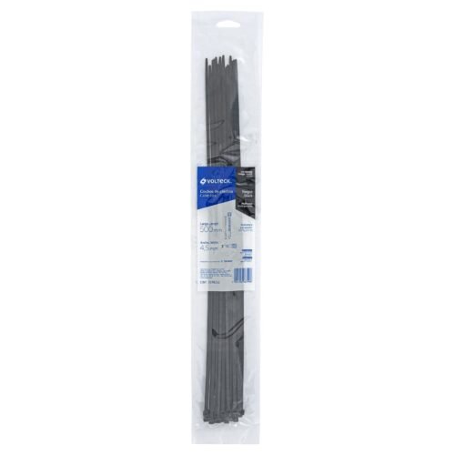 44331 - Bolsa con 25 cinchos plásticos 50 lb, 500x4.5 mm, negros