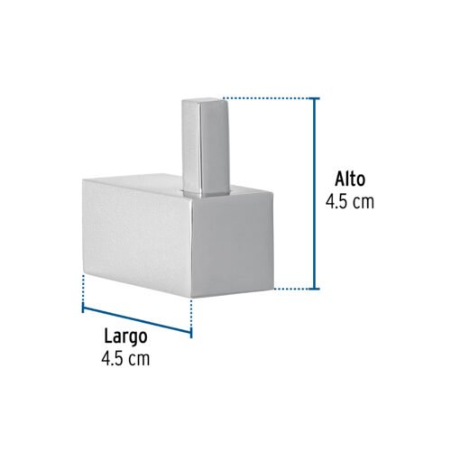 44334 - Gancho sencillo para toallas, cromo, FOSET KUBO