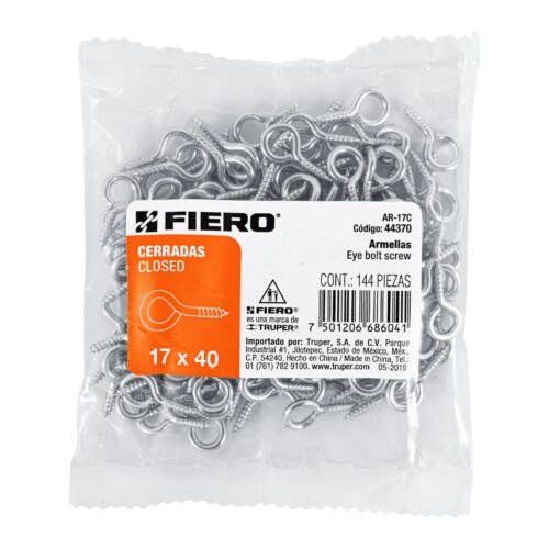 44370 - Bolsa con 144 armellas cerradas de 17 x 40, FIERO