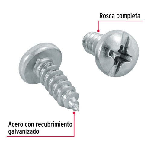 444121 44412 - Bolsa con 200 pijas para lámina, #8 x 1/2", FIERO