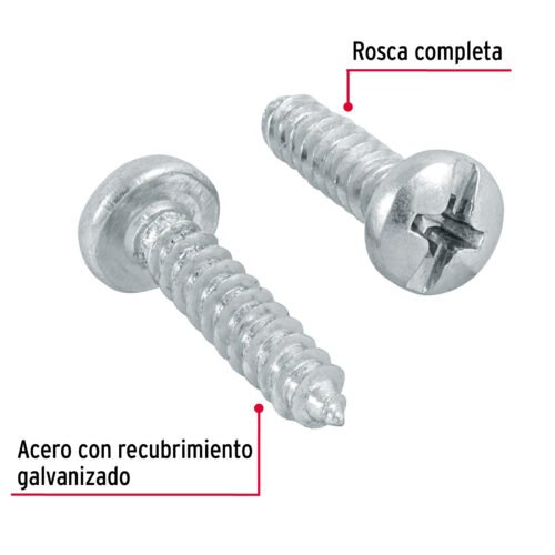 44414 - Bolsa con 200 pijas para lámina, #8 x 3/4", FIERO