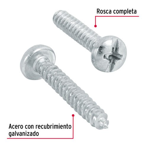 444151 44415 - Bolsa con 200 pijas para lámina, #8 x 1", FIERO
