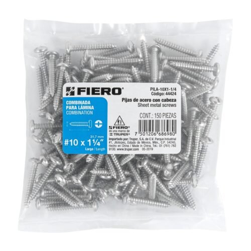 44424 - Bolsa con 150 pijas para lámina, #10 x 1-1/4", FIERO