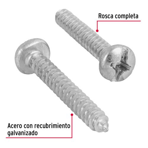 444301 44430 - Bolsa con 100 pijas para lámina, #12 x 1-1/2", FIERO