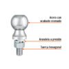 44440 - Bola de arrastre para remolque, 2", 3500 lb, Truper