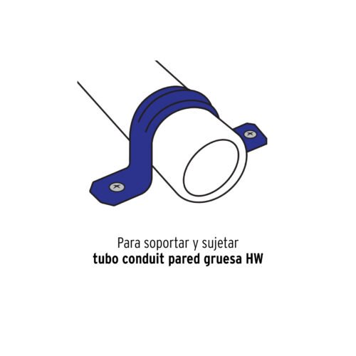 44471 - Bolsa c/10 abrazaderas tipo omega 3/4" p/tubo pared gruesa