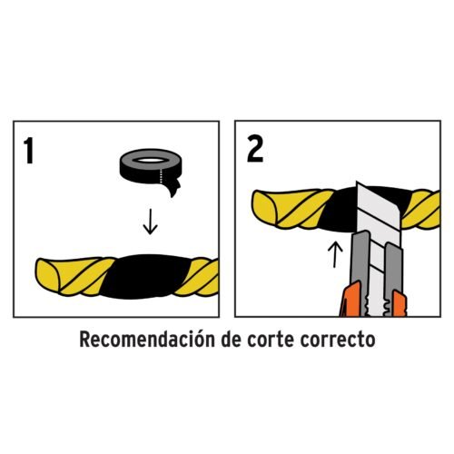444722 44472 - Kilo de cuerda amarilla de polipropileno 4mm, carrete 20 kg